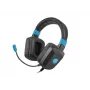 Auriculares gaming con cable Fury NFU-1584 con micrófono de diadema, circumaurales, 98 dB, 15–25000 Hz, cable de 2 m, USB y 3,5 mm, azul