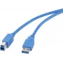 Cable USB Renkforce USB Type-A a Type-B 3.0, longitud 1,8 m