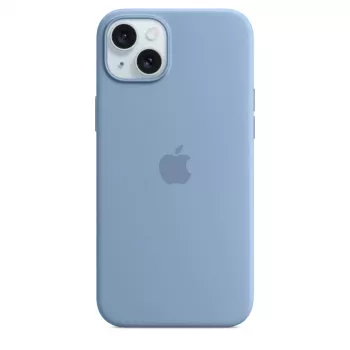 Funda de silicona con MagSafe para Apple iPhone 15 Plus - Azul invernal