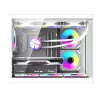 Caja de PC DarkFlash B275 PRO (blanca) con 6 ventiladores