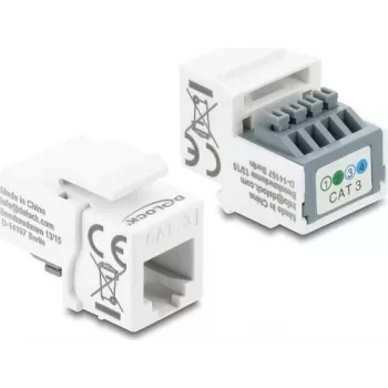 Módulo Keystone DELOCK RJ11 a regleta de 4 polos, blanco