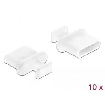 Tapa antipolvo USB Type-C DeLOCK 64094 blanca 10 uds.
