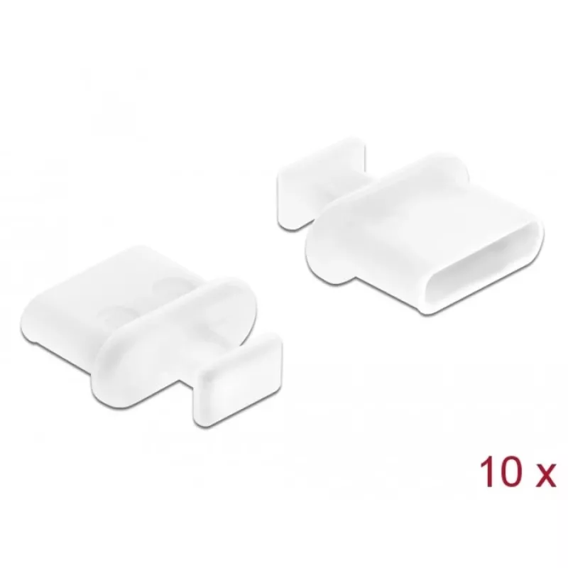Tapa antipolvo USB Type-C DeLOCK 64094 blanca 10 uds.