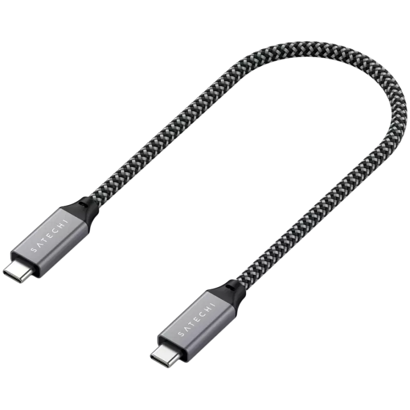 Cable USB Satechi ST-U4C25M USB4 Gen 3x2 0,25 m negro gris