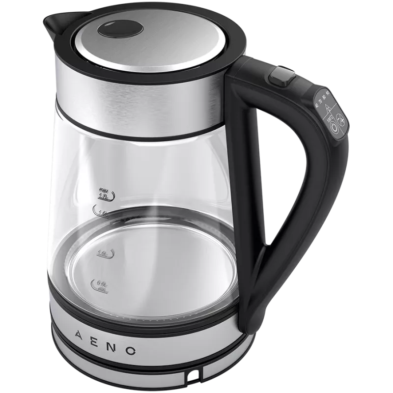 Hervidor AENO EK1S 1,7 L 2200 W negro, plateado, transparente
