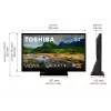 Televisor Toshiba 24WV3F63DG 24 pulgadas pantalla LED resolución HD