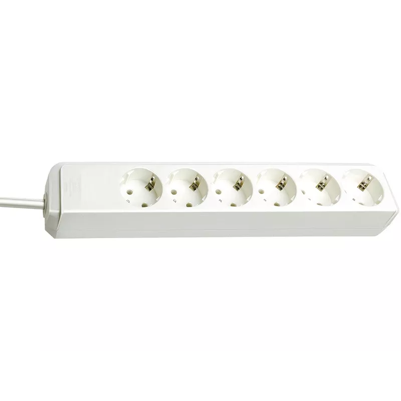 Regleta de enchufes brennenstuhl Eco-Line, 6 tomas, Blanco (1159420015)