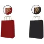 Bolsa de papel agipa 101840 — papel kraft, mediana, exterior negro con asa de cordón negra, interior marrón — 1 ud.