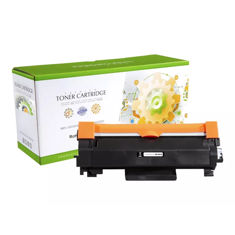Cartucho de tóner STATIC compatible con Brother TN-2410BK negro reacondicionado 1.200 páginas
