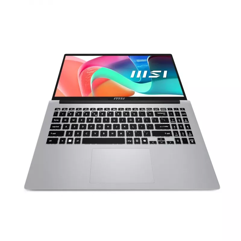 MSI Modern 15 F13MG-088PL Intel® Core™ i7 i7-1355U Portátil 39,6 cm (15,6 inch) Full HD 16 GB DDR4-SDRAM 512 GB SSD Wi-Fi 6E (802.11ax) Windows 11 Pro Plata