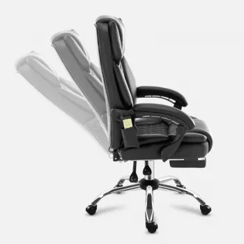 Silla de oficina giratoria ergonómica mark adler MA-BOSS 6.0, asiento de piel ecológica, altura ajustable 47–55 cm, soporte lumbar, mecanismo tilt dual