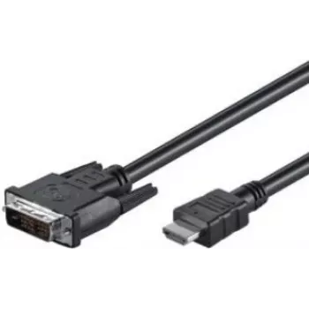 Wentronic Goobay Cable HDMI™ / DVI-D, negro, 5 m - conector macho HDMI™ de 19 pines > conector macho DVI-D (18+1) (50582)