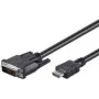Wentronic Goobay Cable HDMI™ / DVI-D, negro, 5 m - conector macho HDMI™ de 19 pines > conector macho DVI-D (18+1) (50582)