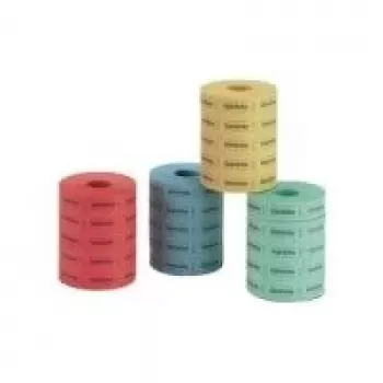 Etiquetas para bebidas HERLITZ 791780 — recambio 5×1000 etiquetas en azul, rojo, amarillo, verde