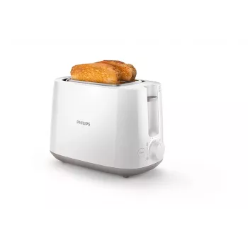 Tostadora Philips Daily Collection HD2581/00 — 2 rebanadas, 830 W, 8 niveles de tostado, blanco