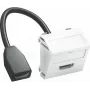 OBO Bettermann Soporte multimedia HDMI MTS-HD F RW1 con cable H.-H. 45x45mm (6104838)