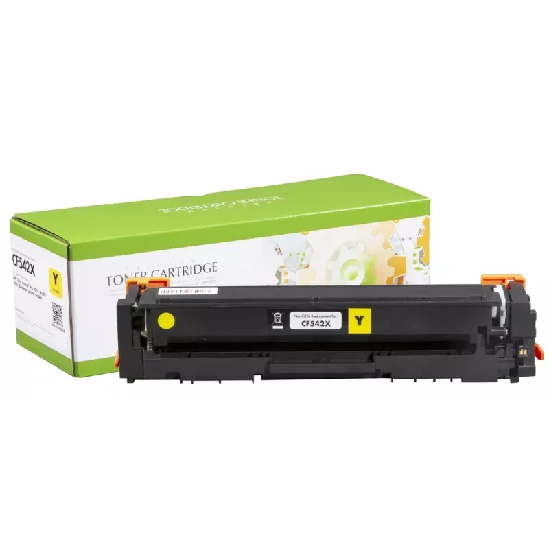 Cartucho compatible Static-Control HP n.º 203X amarillo 2,5K (CF542X)/Canon CRG-054HY chip nuevo