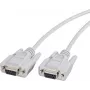 Renkforce 1377242 cable null módem, D-Sub de 9 pines hembra/hembra, 1,8 m, gris