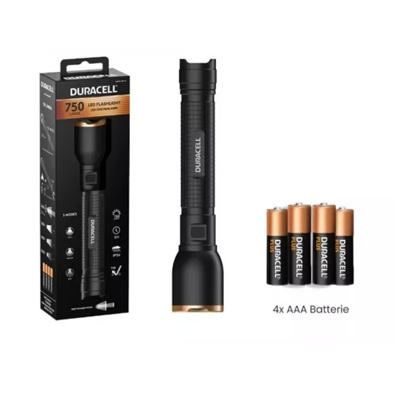 Linterna Duracell DF750 negra