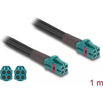 Cable coaxial DeLOCK 90139 1 m Mini FAKRA Z Aqua negro