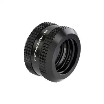 Racor para tubo rígido Barrow 16 mm G1/4 - conector de compresión recto negro para tubos rígidos de 16 mm