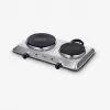 Placa de cocina de sobremesa Severin DK 1014 con placa cerrada 2 zonas control por mandos giratorios