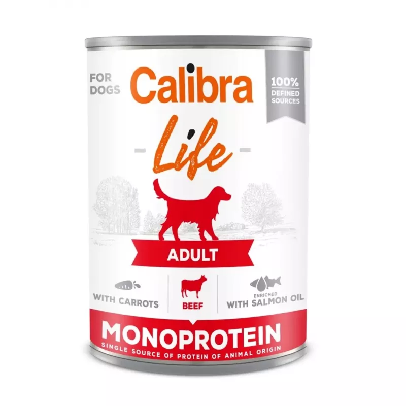 CALIBRA Adult ternera con zanahorias - Comida húmeda para perros - 400g