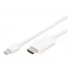 Digitus ASSMANN - Cable adaptador - Mini DisplayPort macho a HDMI macho - 2 m - triple aislamiento - blanco - moldeado, compatible con 4K (AK-340304-0