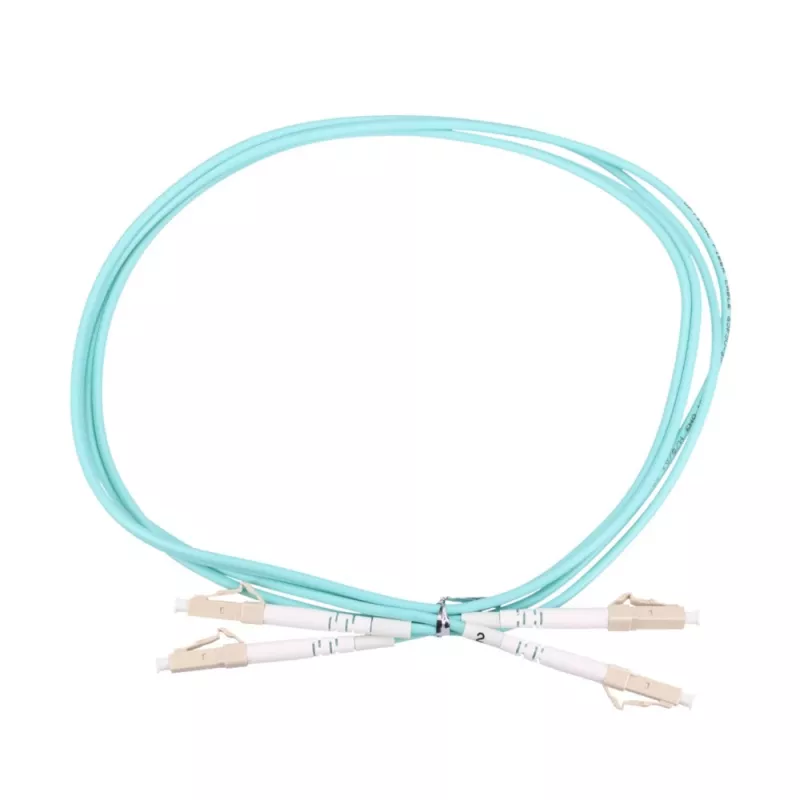 Extralink Cable de fibra óptica patch LC/UPC a LC/UPC, Multimodo OM3, Dúplex, 3 mm cubierta, 2 m