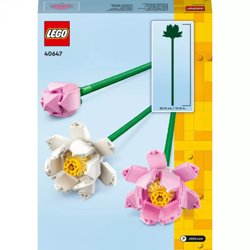 Set de construcción LEGO 40647 Lotus Flowers — Botanical Collection modelo modular, 220 piezas, altura 300 mm, edad 8+