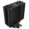 Disipador de aire Akasa Alucia H4 12 cm negro azul rodamiento hidrodinámico