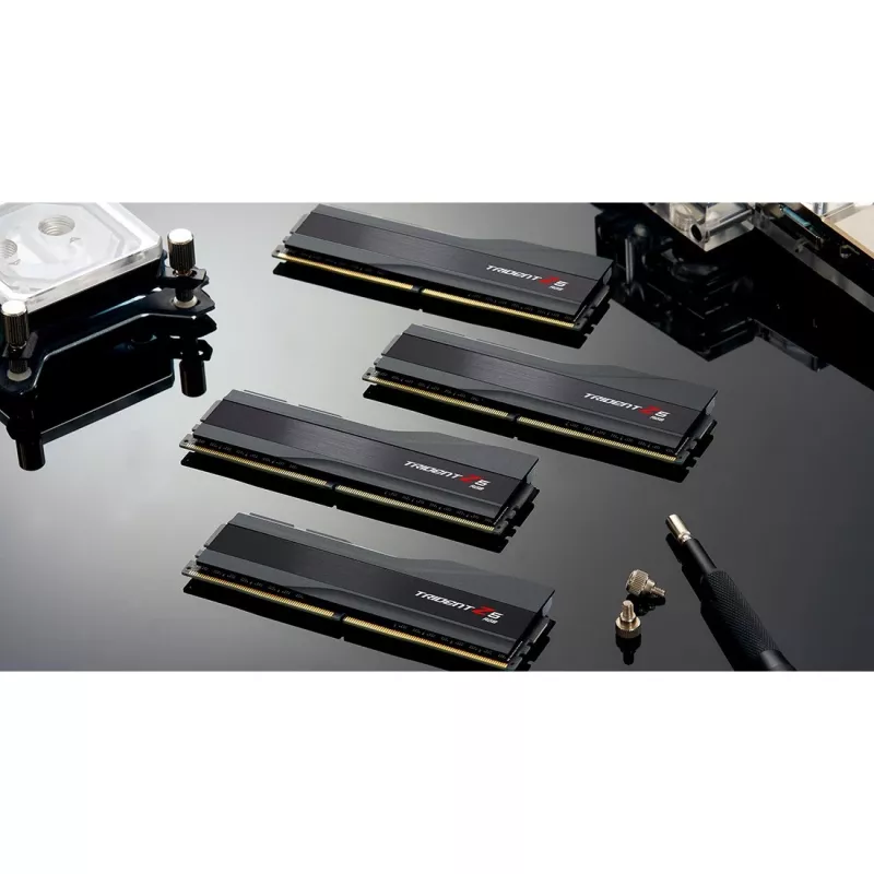 DIMM 32 GB DDR5-6000 (2x 16 GB) Dual-Kit, memoria RAM negra, F5-6000J3238F16GX2-TZ5RK, Trident Z5 RGB, INTEL XMP