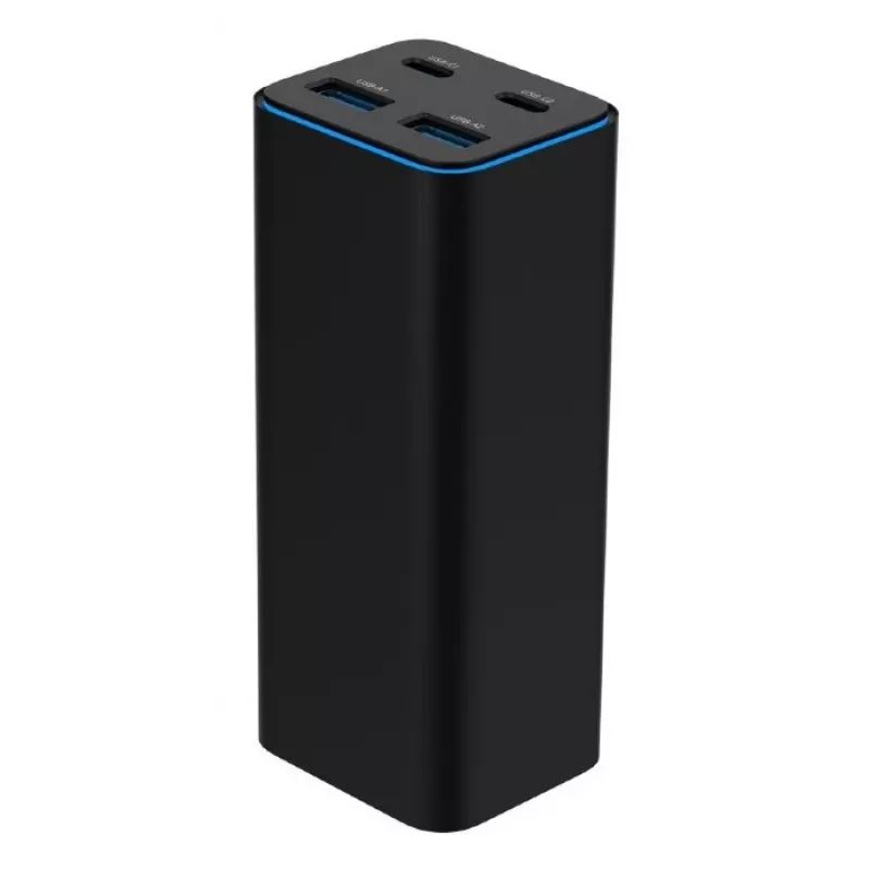 Gembird TA-UC-2A2C-PD100-01-BK Cargador para dispositivos móviles portátil, smartphone Negro AC carga rápida interior