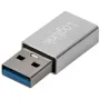 LogiLink AU0056 adaptador USB 3.2 Gen 1 USB Type-C conector hembra Plateado