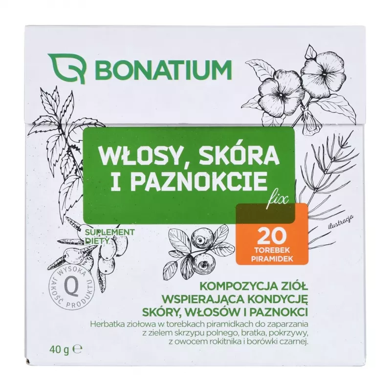 Infusión de hierbas Bonatium para cabello, piel y uñas Fix 20 unidades