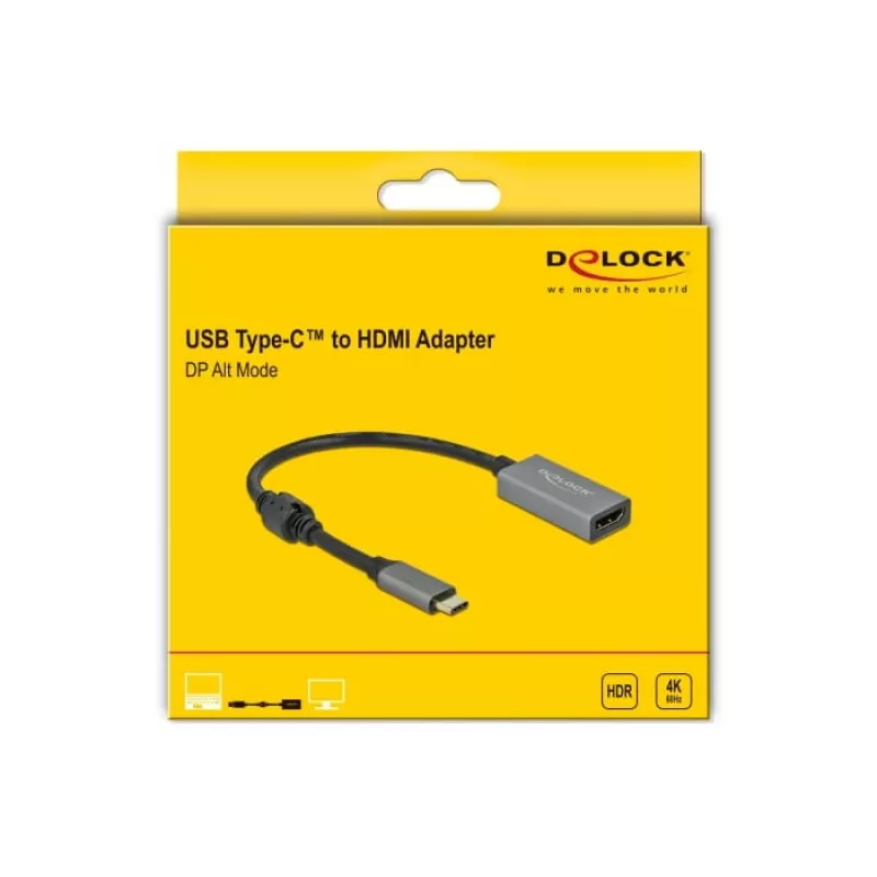 Adaptador activo USB Type-C a HDMI DeLOCK 66571