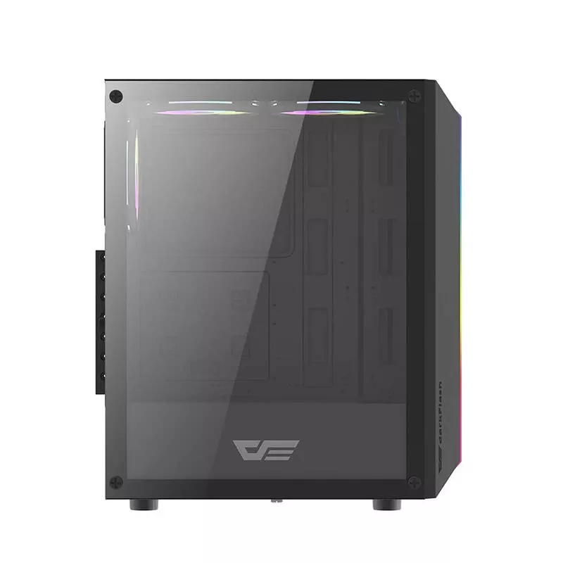 Carcasa de ordenador Darkflash DK151 LED (negra) + 3 ventiladores RGB