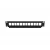 Patch panel Extralink 12 puertos UTP 10 pulgadas carcasa metálica, negro