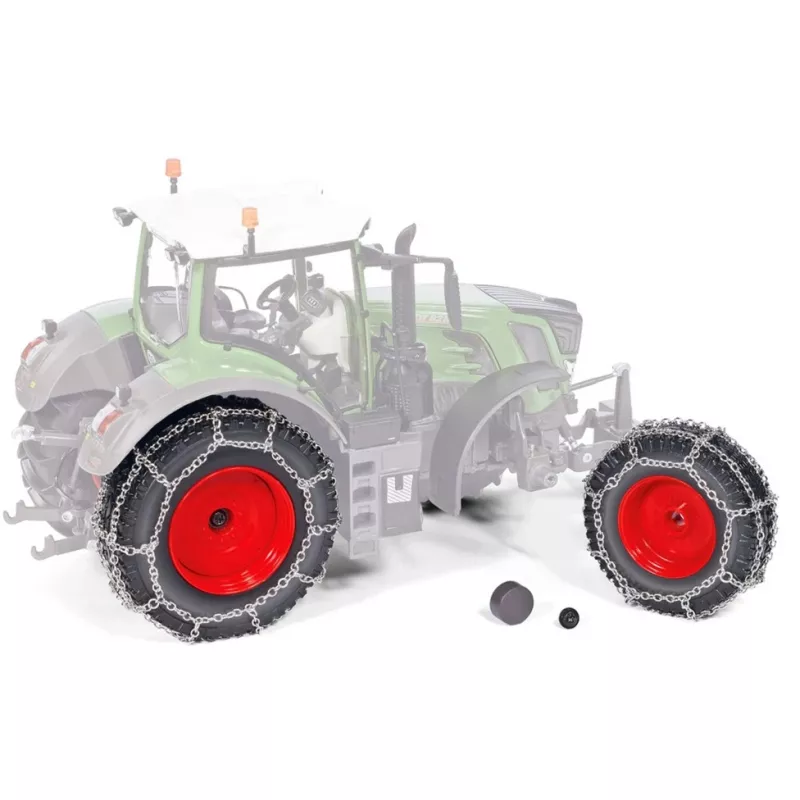 Ruedas de tractor a escala con cadenas Wiking Fendt 828 – accesorio para vehículos a escala