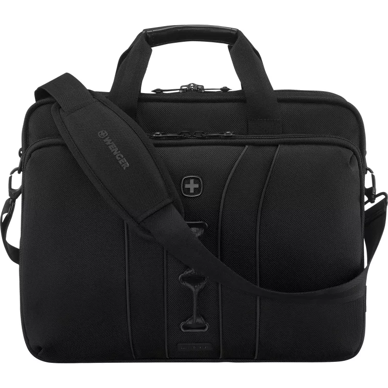 Funda para portátil Wenger Legacy Negro Series 16 pulgadas – compatible con hasta 40,6 cm, negro