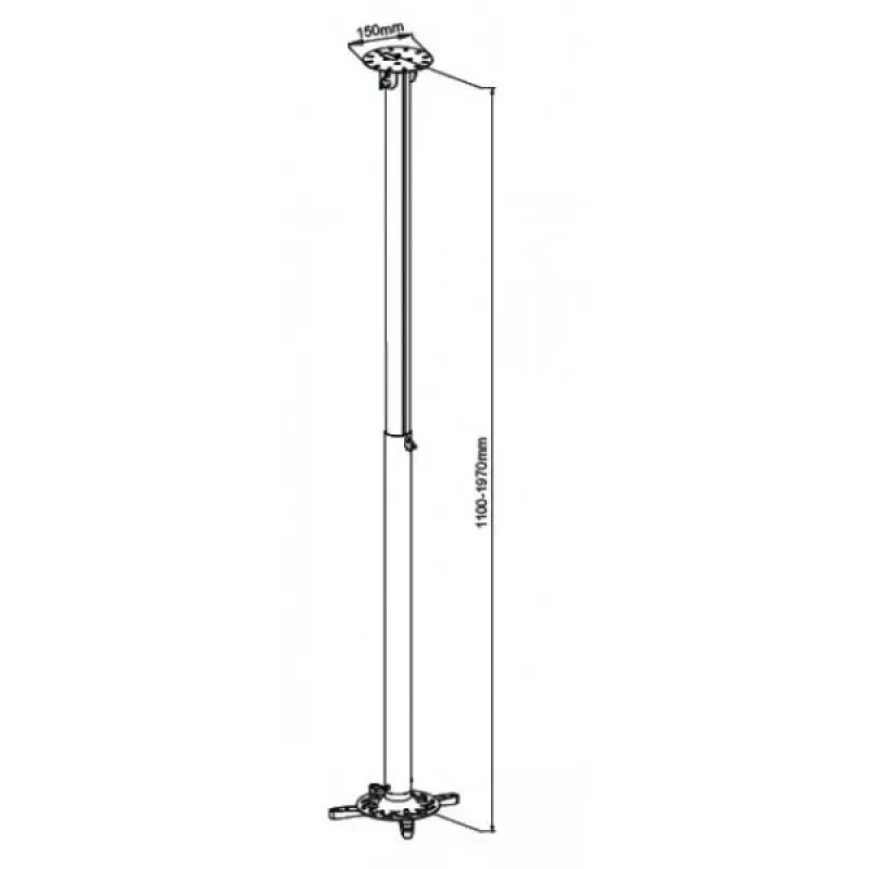 Soporte de techo para proyector Techly ICA-PM-104XL plateado