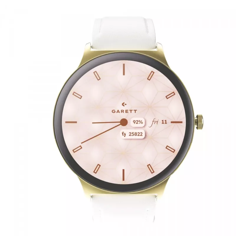 Smartwatch Garett Verona 2 Gold Mesh con Bluetooth y medidor de frecuencia cardíaca