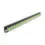 DeLOCK 19 pulgadas placa frontal para caja de empalmes 43362 24 puertos LC dúplex verde lima
