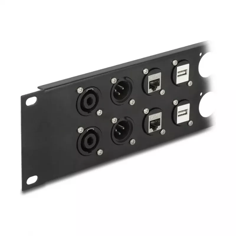 Accesorio para patch panel DeLOCK 88054 montaje en rack 2U negro