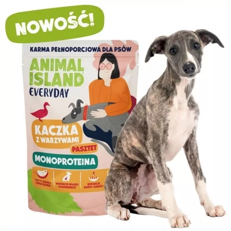 ANIMAL ISLAND Monoproteico ternera/pato/pavo Comida para perros 9×300g
