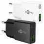 Goobay cargador rápido dual USB-C PD GaN fino 20 W blanco - 1x conector alimentación (75730)