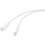 Cable USB Renkforce USB 2.0 conector macho USB-C®, conector macho Apple Lightning 1,00 m blanco (mate) RF-5724078 (RF-5724078)