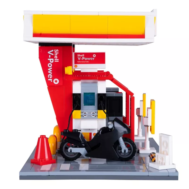 Modelo de gasolinera Jamara CaDA Shell 402858 con diseño detallado