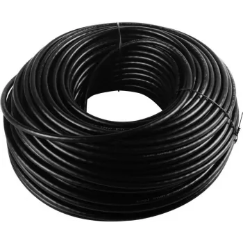 Set de cable de red para exteriores Goobay CAT 6, U/UTP, negro, 100 m - material de cobre, AWG 24/1 (solid), PE (55440)