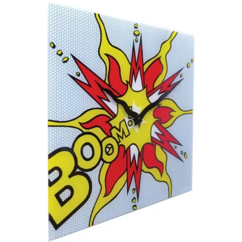 Reloj NeXtime 8173 Boom, 43x43 cm, reloj de pared, rojo/amarillo/blanco